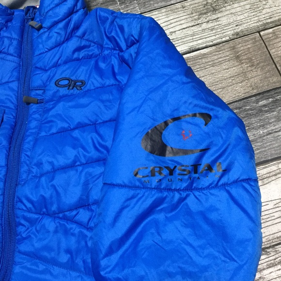 Outdoor Research Puffer Jacket Women’s XS Blue Full Zip Crystal Mountain Pockets - Picture 8 of 11